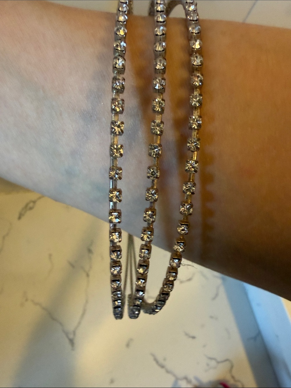 Crystal Triple-Row Silver Headband - Picture 4 of 4